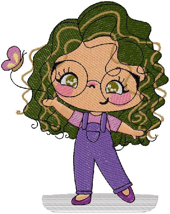 cute Girl embroidery design